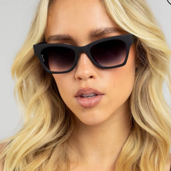 otra capri matte black square retro y2k statement sunglasses eyewear NEW - Picture 7 of 7